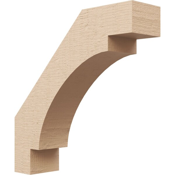 Ekena Millwork 3-inch W x 12-inch D x 12-inch H Merced Rough Cedar Woodgrain TimberThane Knee Brace, Primed BRCUR03X12X12MRCRCPR - main